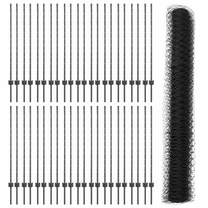 Fence with Post Grey