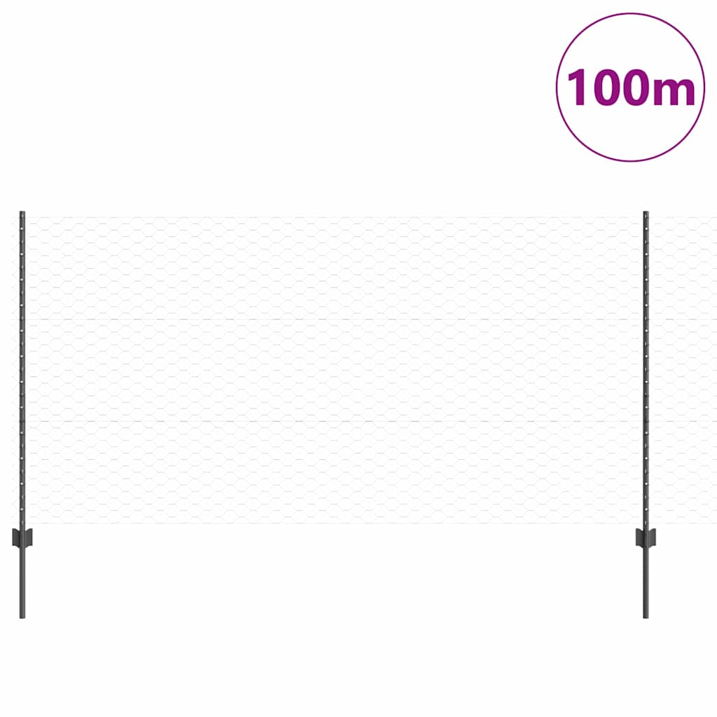 Fence with Post Grey