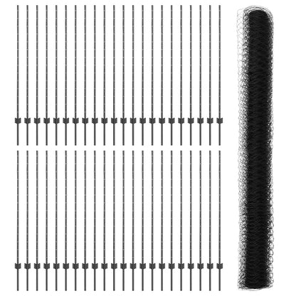 Fence with Post Grey