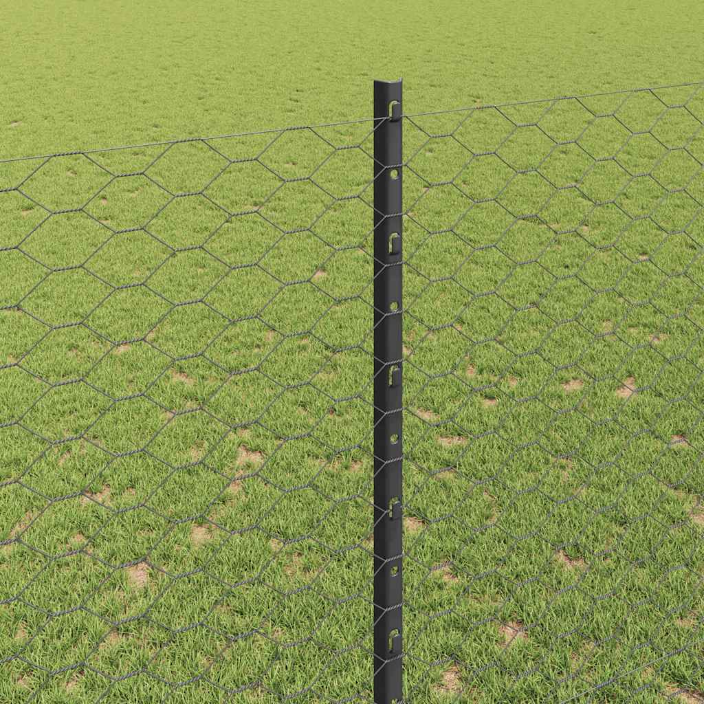 Fence with Post Grey