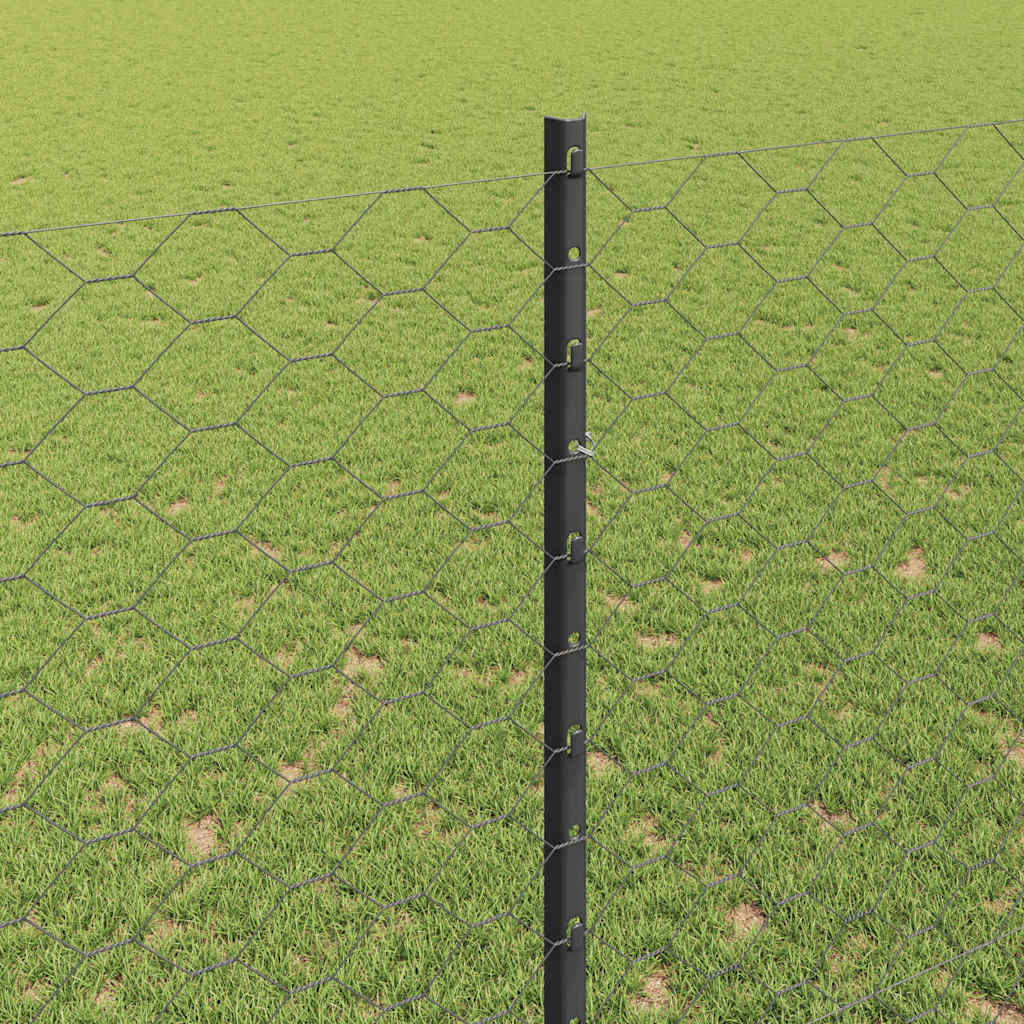 Fence with Post Grey