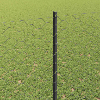 Fence with Post Grey