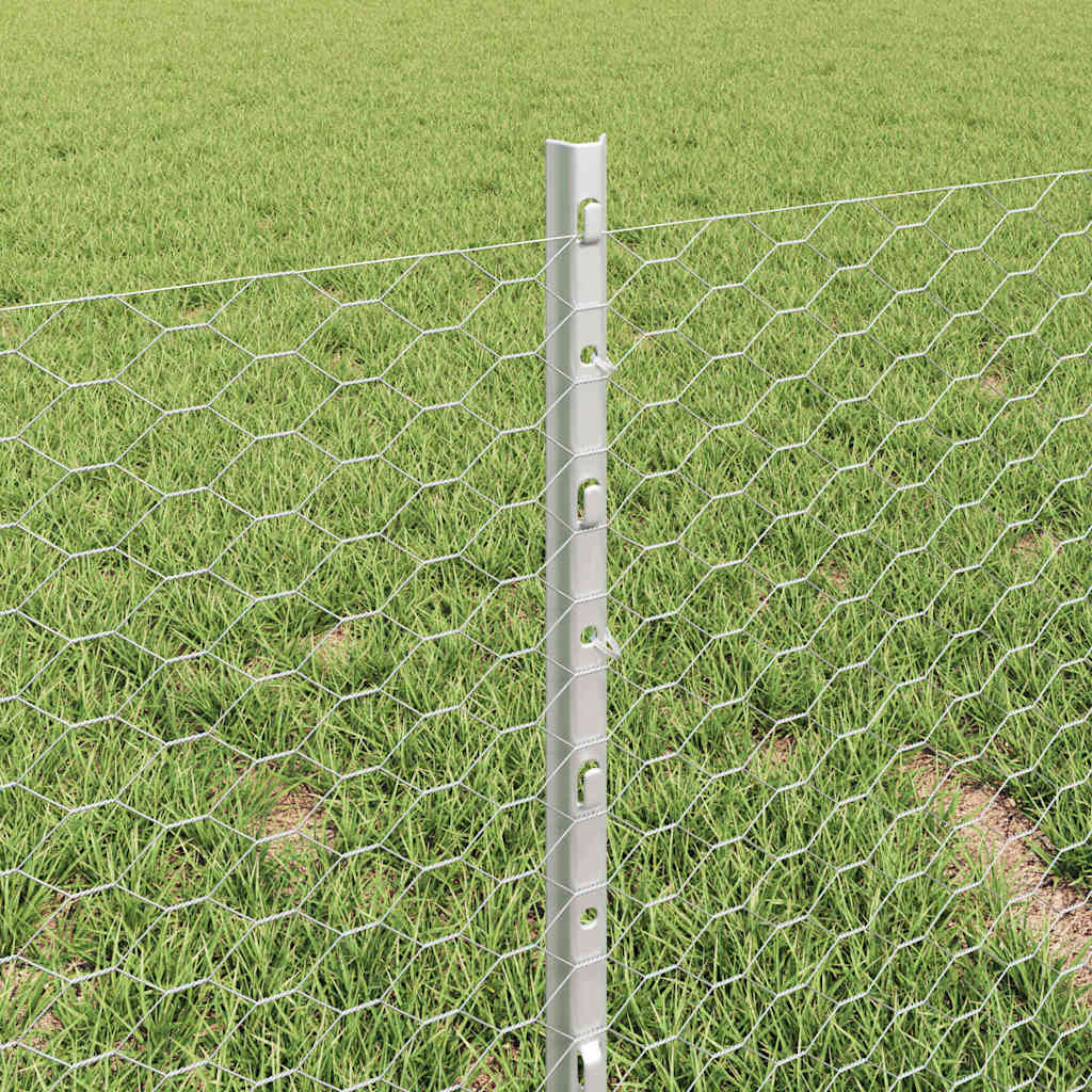Fence with Post Silver