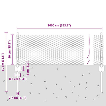 Fence with Post Silver