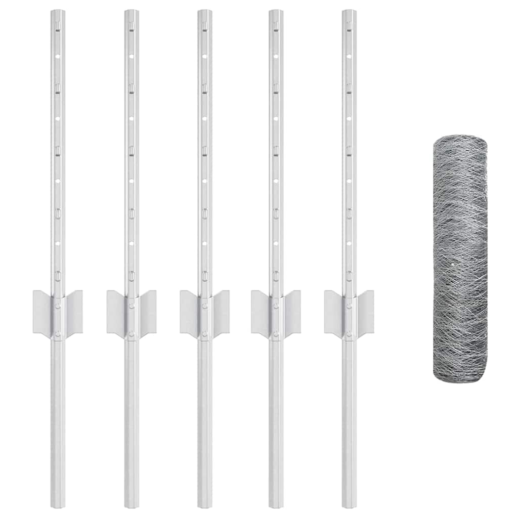 Fence with Post Silver