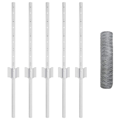 Fence with Post Silver