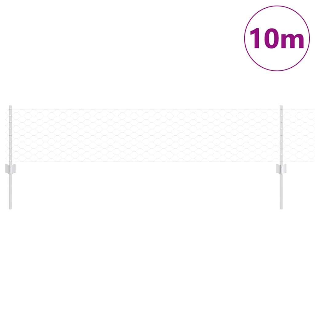 Welded Wire Fence 10 x 0.4 m (W x H) Hot-Dip Galvanised Steel