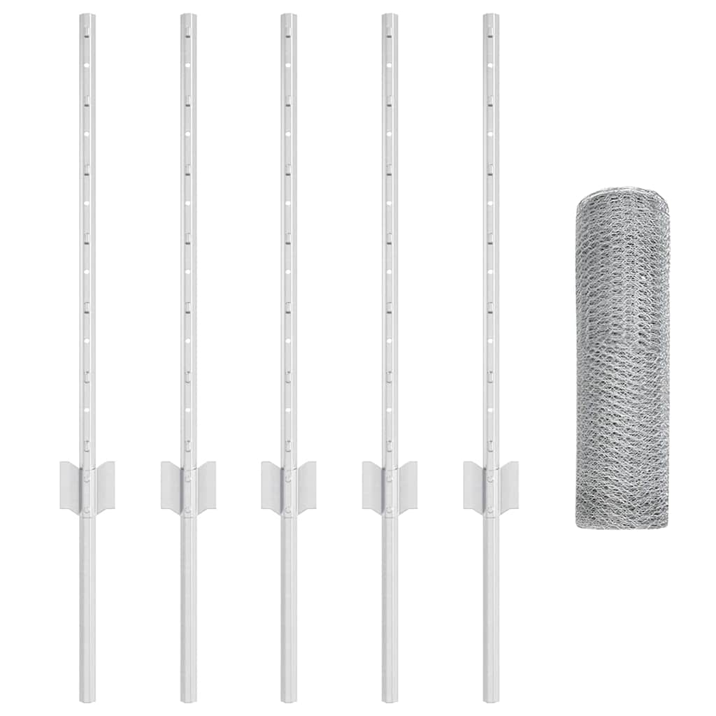 Fence with Post Silver