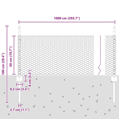 Fence with Post Silver