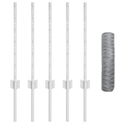 Fence with Post Silver