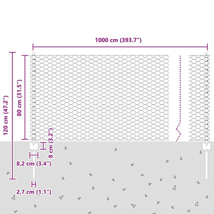 Fence with Post Silver