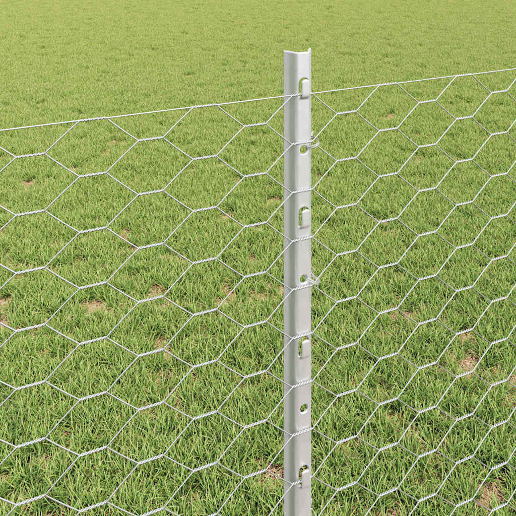 Fence with Post Silver