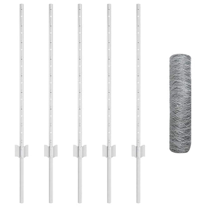 Fence with Post Silver