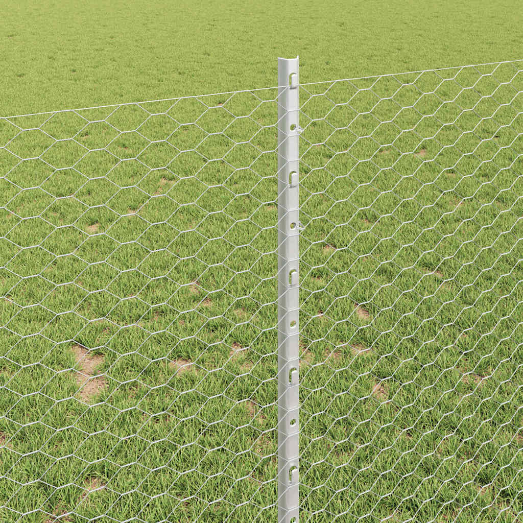 Fence with Post Silver