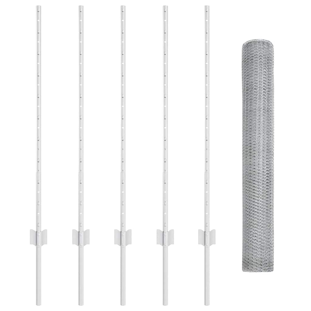 Fence with Post Silver