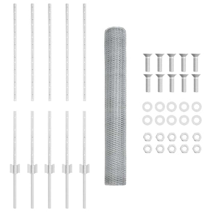 Fence with Post Silver