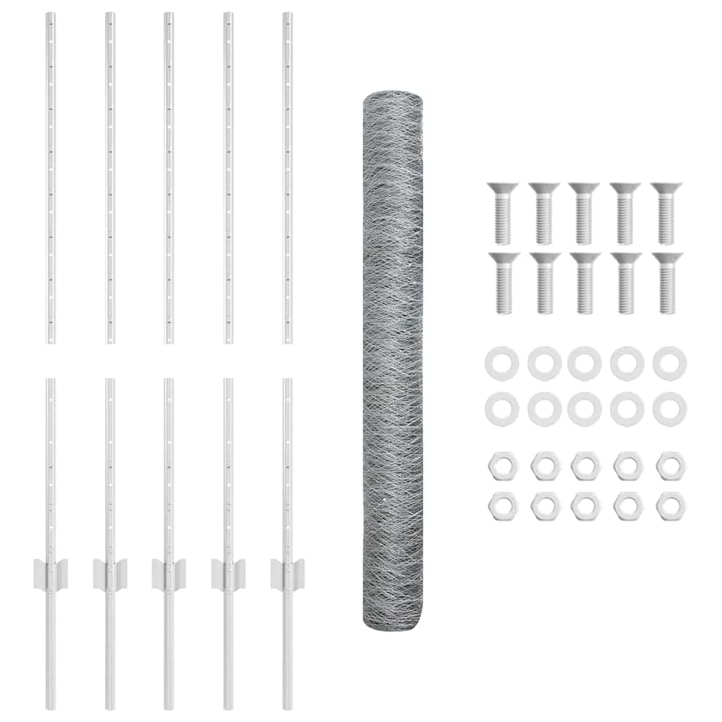 Fence with Post Silver