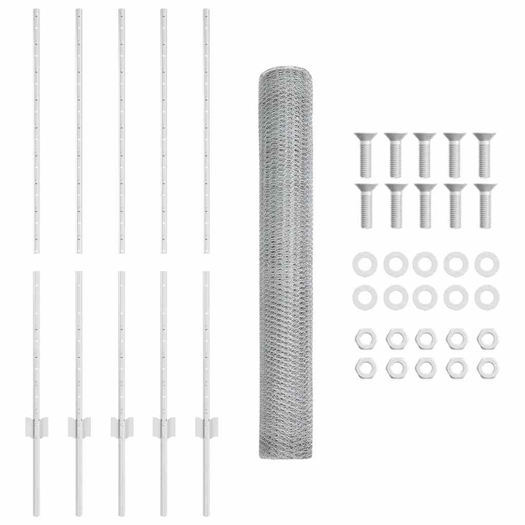 Fence with Post Silver