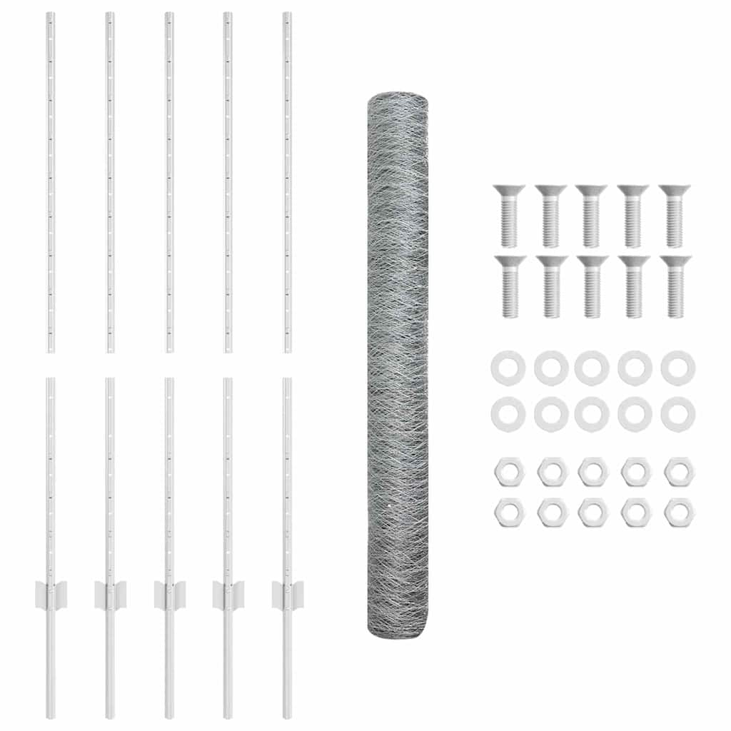 Fence with Post Silver