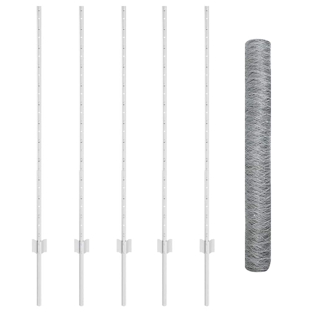 Fence with Post Silver