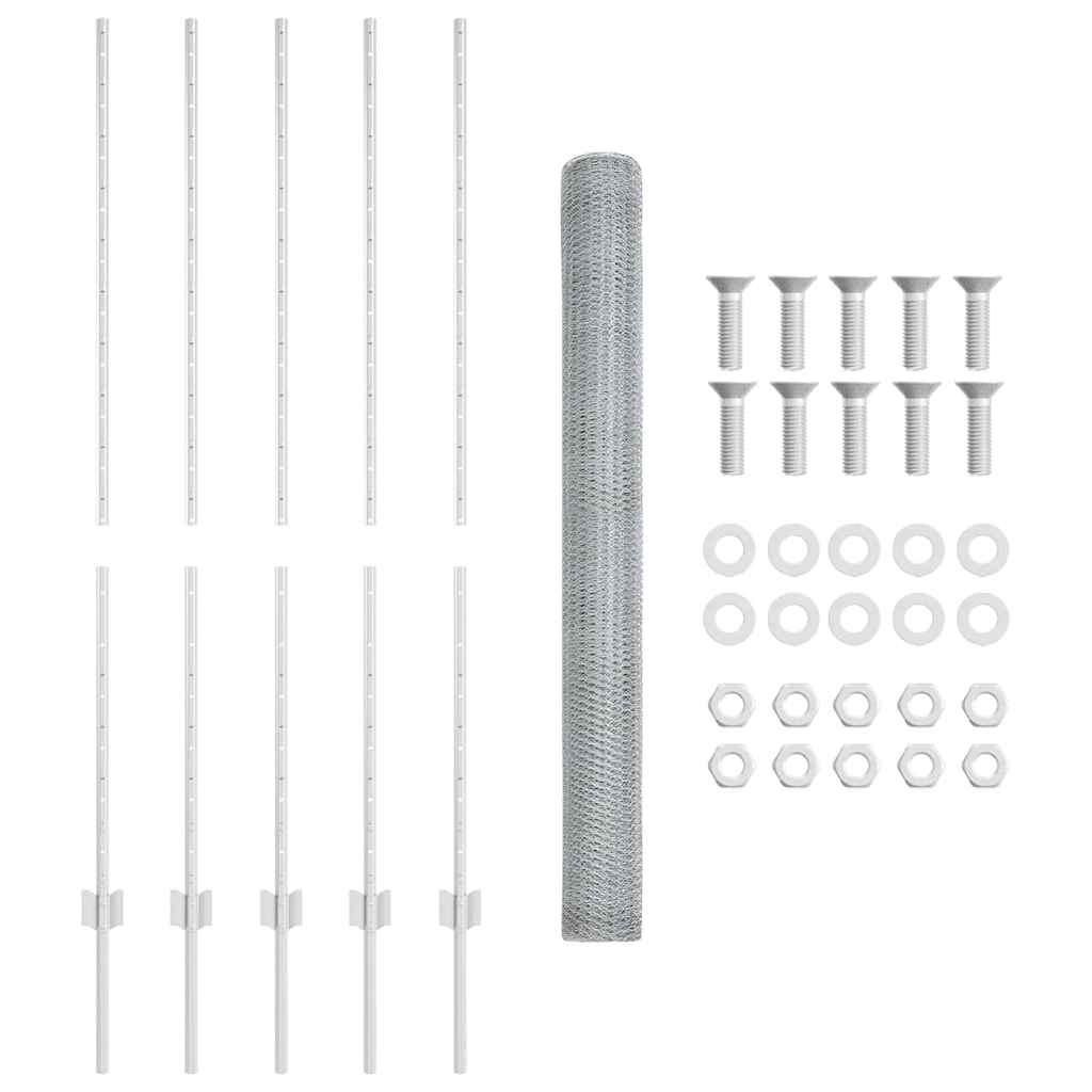 Fence with Post Silver