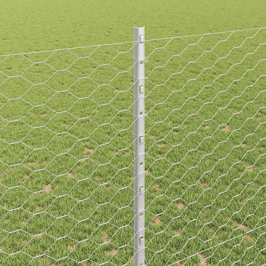 Fence with Post Silver