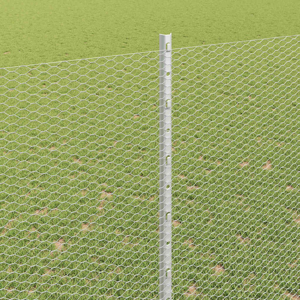 Fence with Post Silver