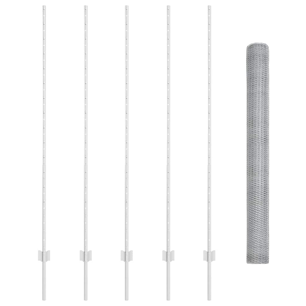 Fence with Post Silver