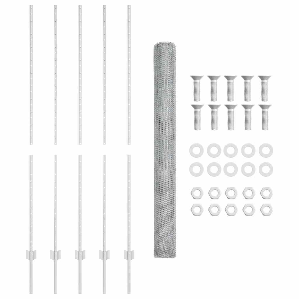 Welded Wire Fence 10 x 1.6 m (W x H) Hot-Dip Galvanised Steel