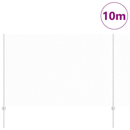 Fence with Post Silver 1.6 x 10 m Steel