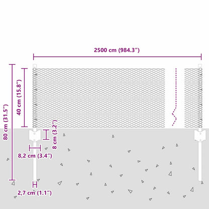 Fence with Post Silver