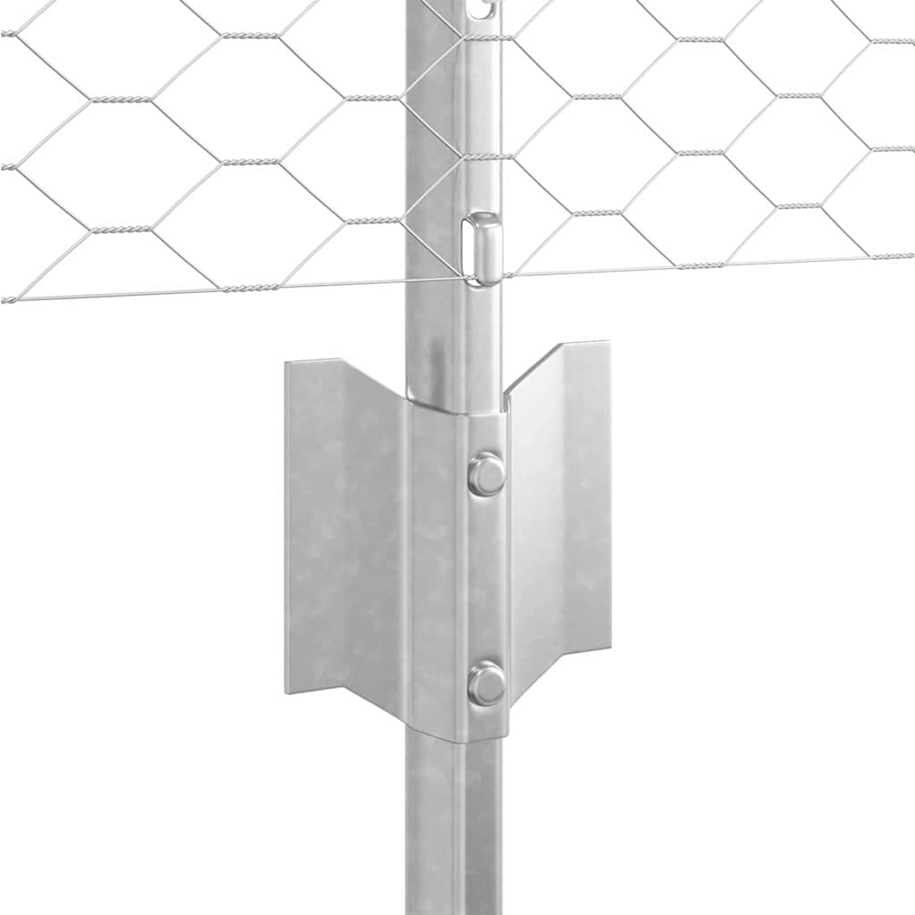 Fence with Post Silver