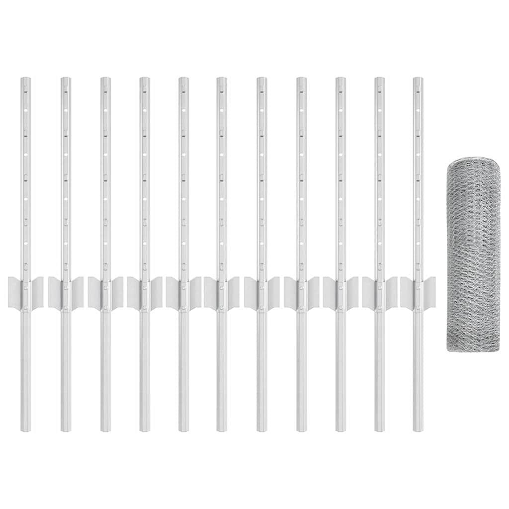 Fence with Post Silver