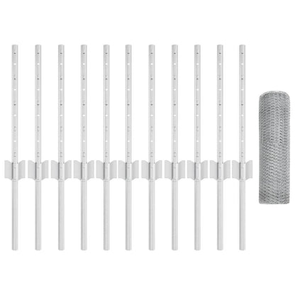 Fence with Post Silver