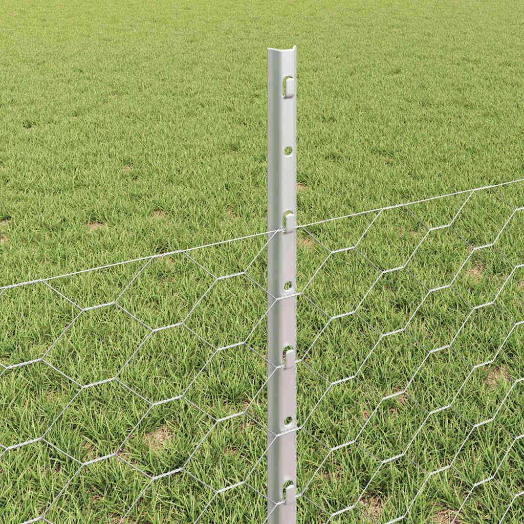 Fence with Post Silver