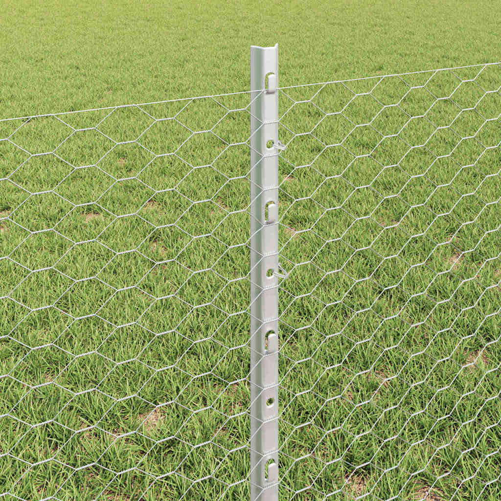 Fence with Post Silver