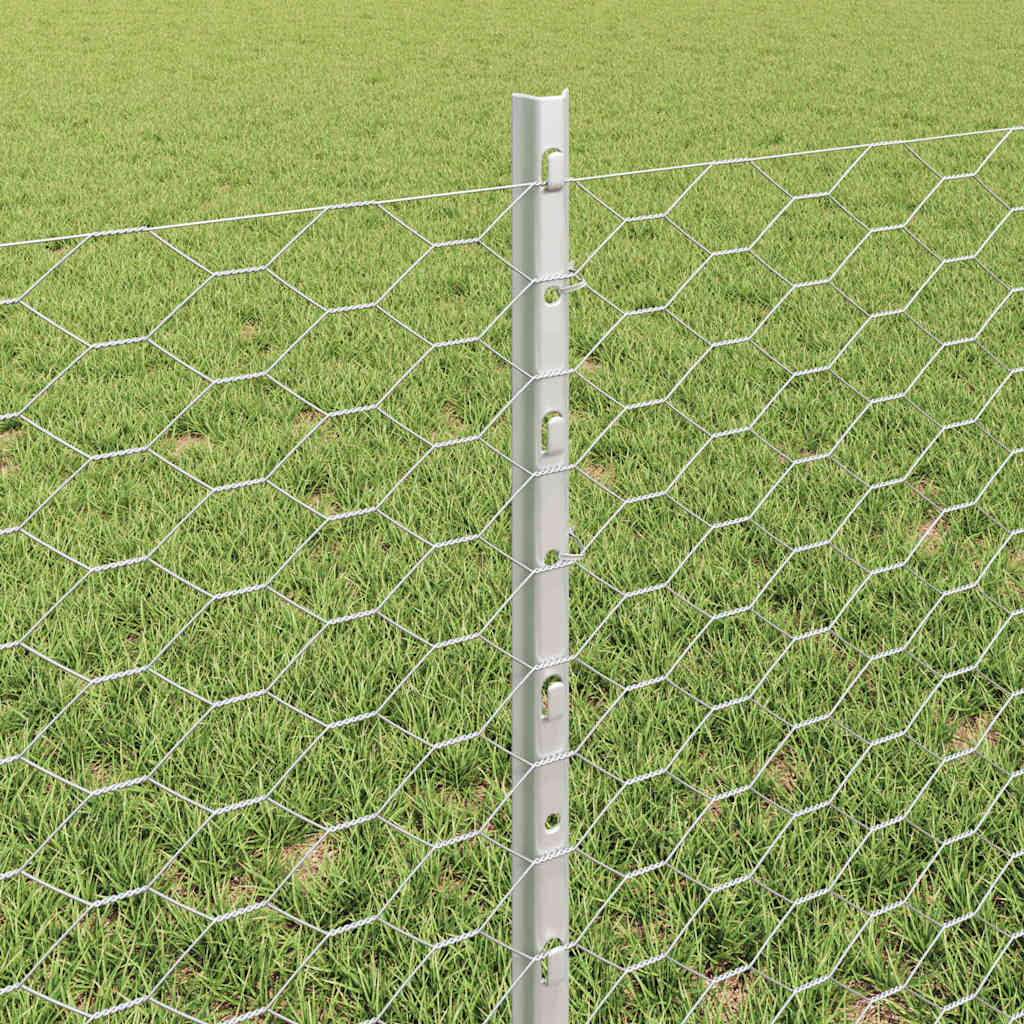 Fence with Post Silver