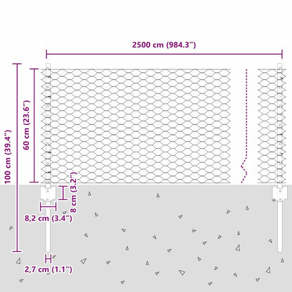 Fence with Post Silver