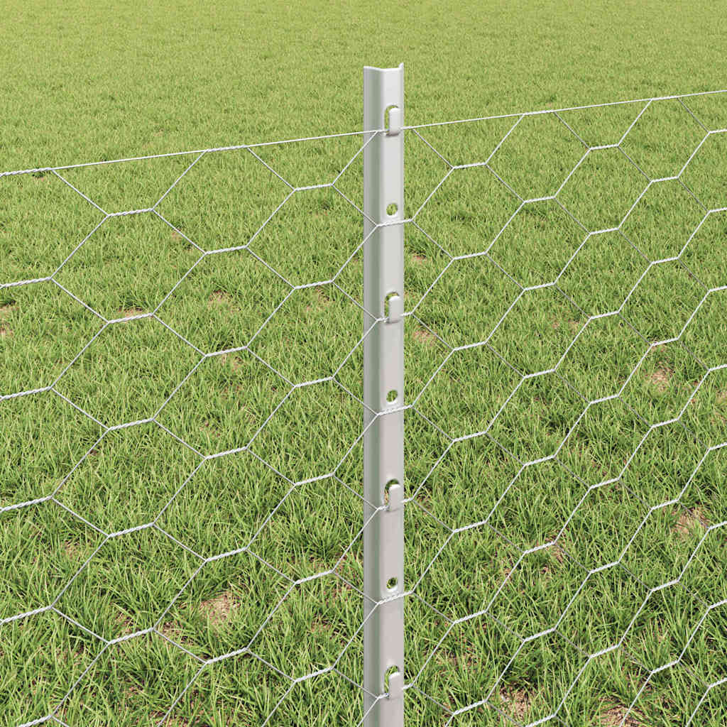 Fence with Post Silver