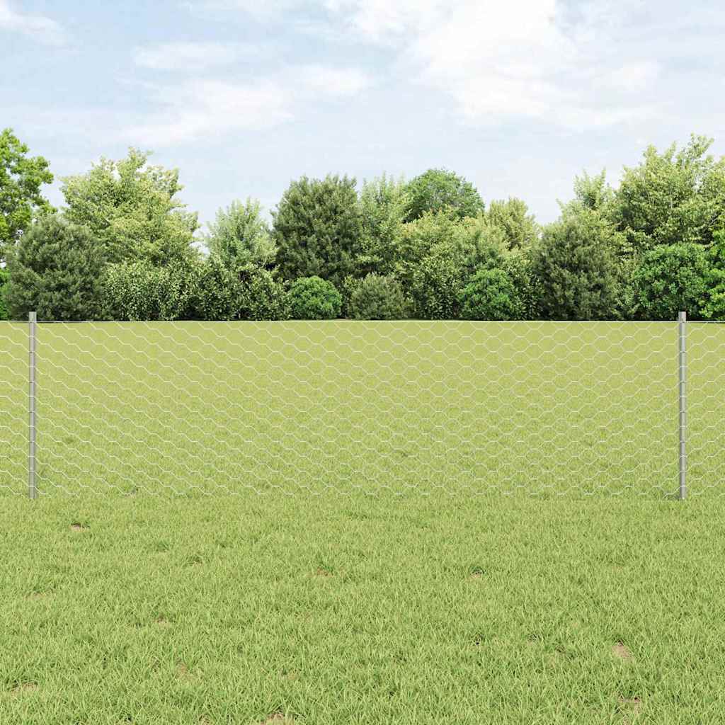 Fence with Post Silver