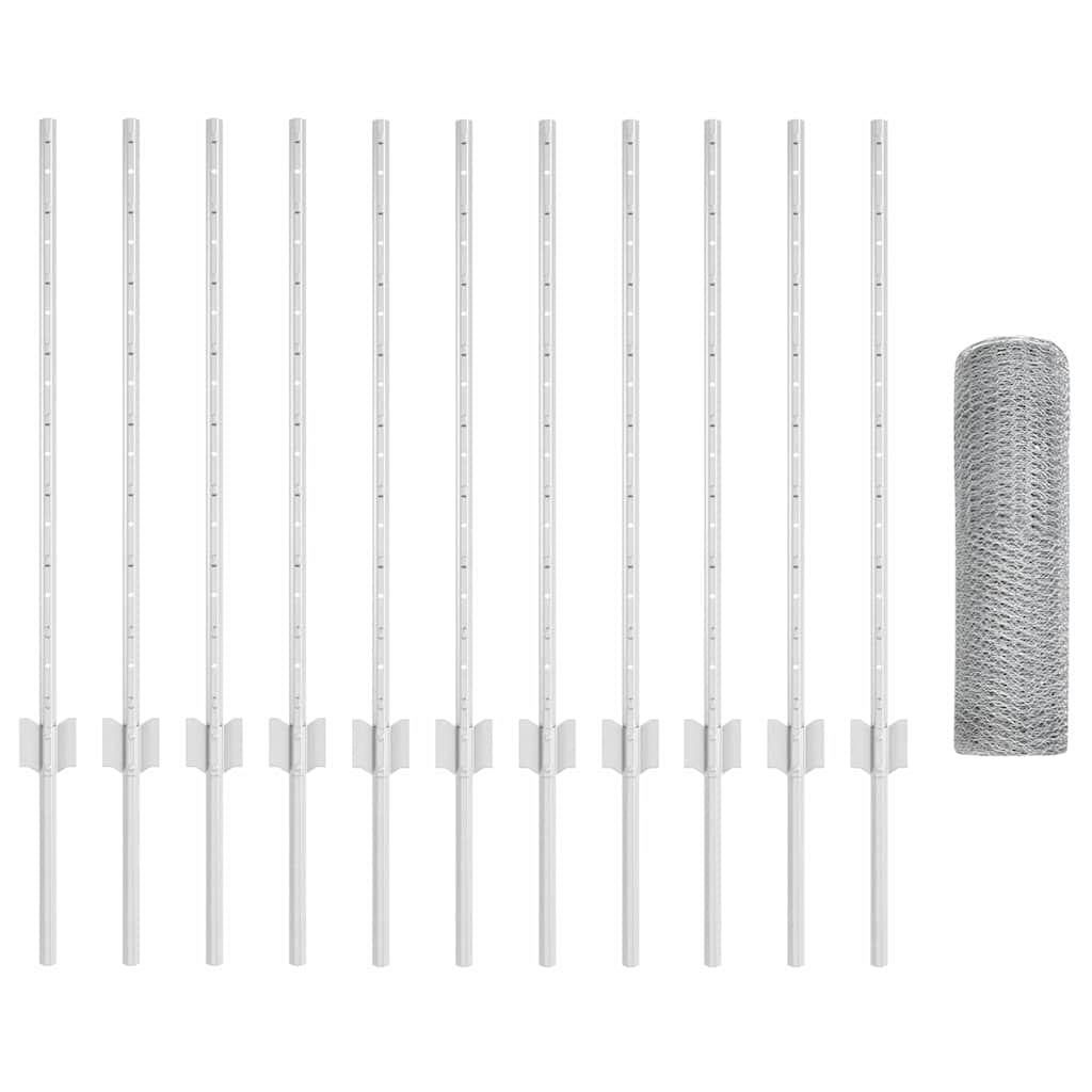 Fence with Post Silver