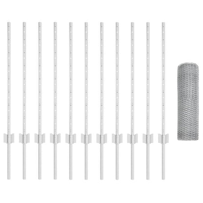 Fence with Post Silver