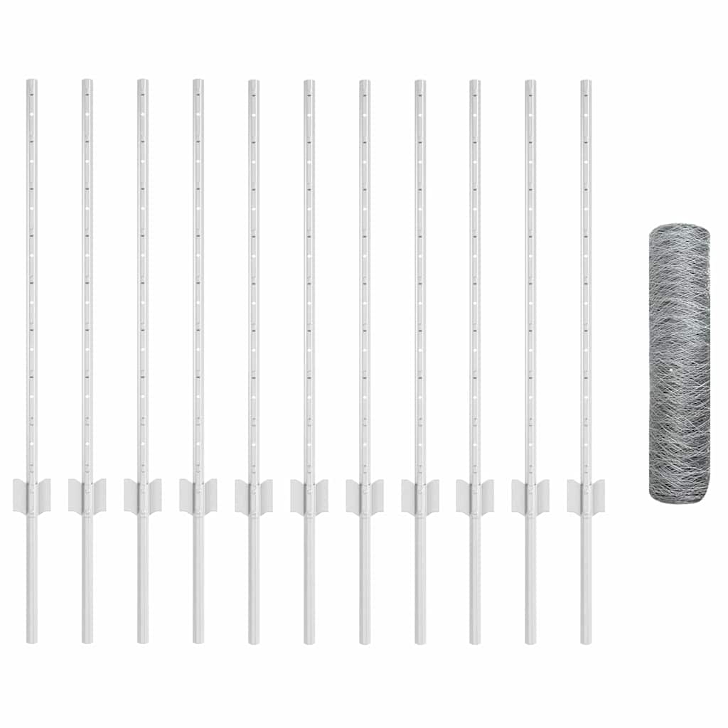 Fence with Post Silver