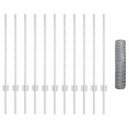 Fence with Post Silver