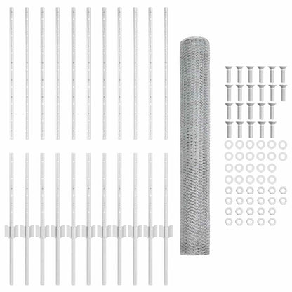 Fence with Post Silver