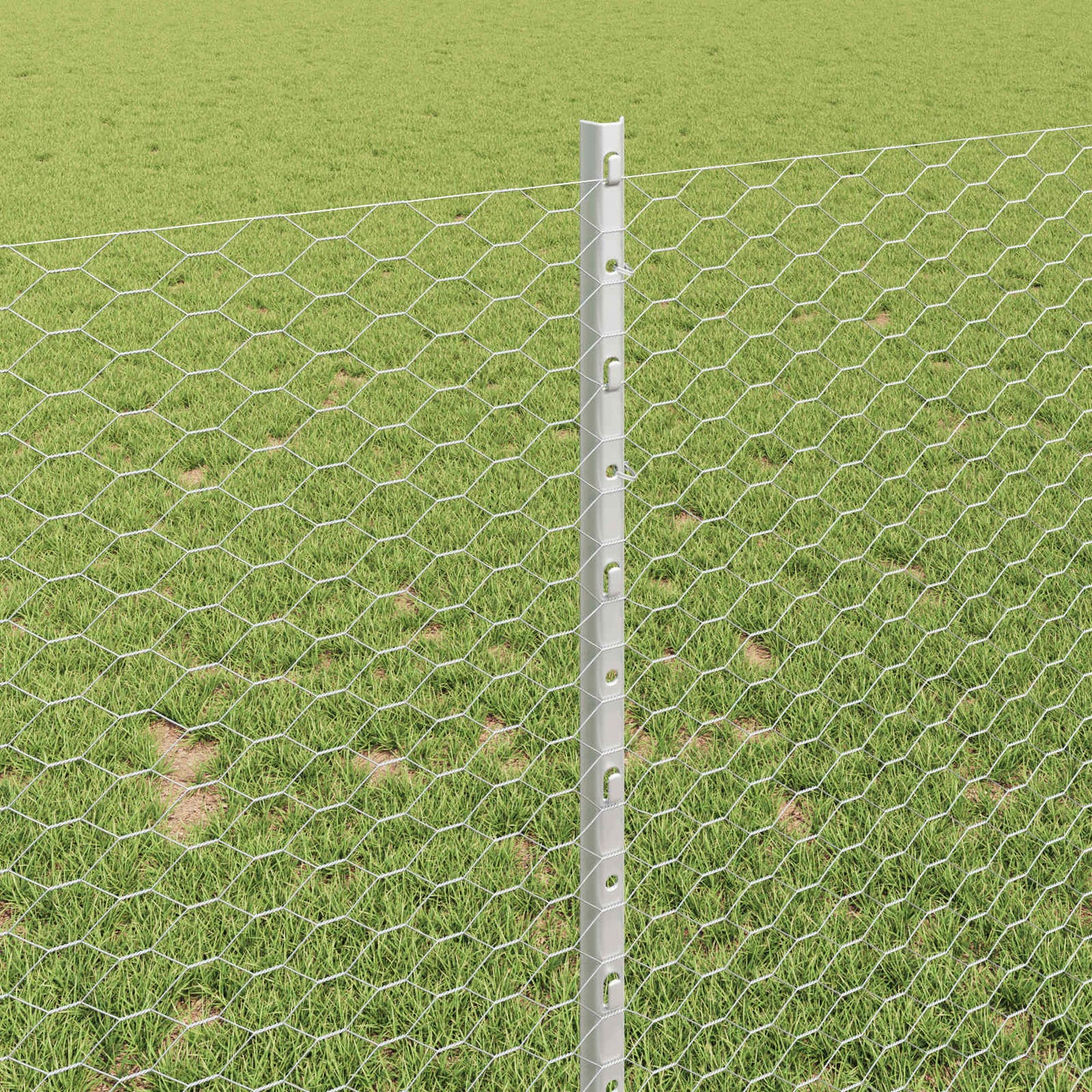 Fence with Post Silver