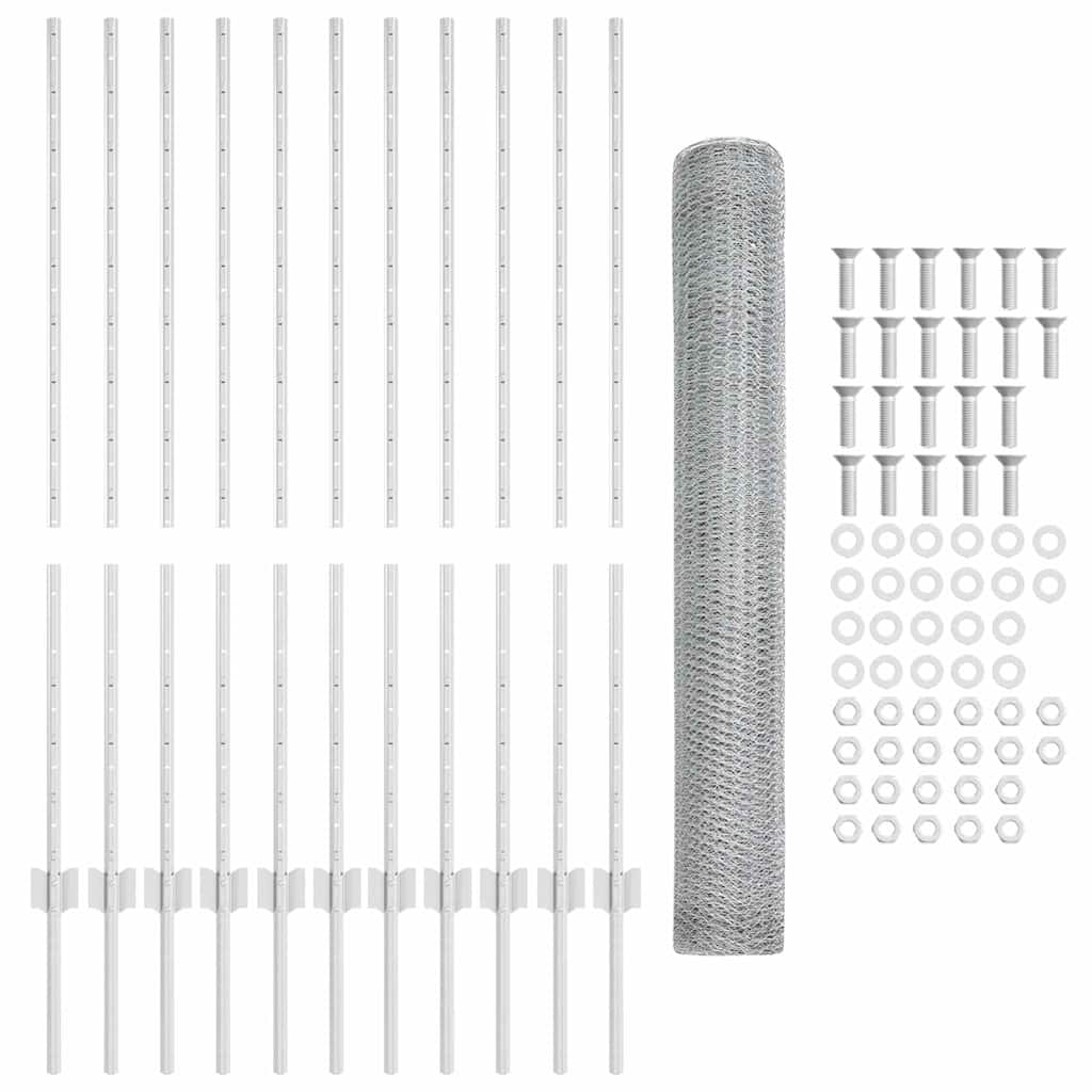 Fence with Post Silver