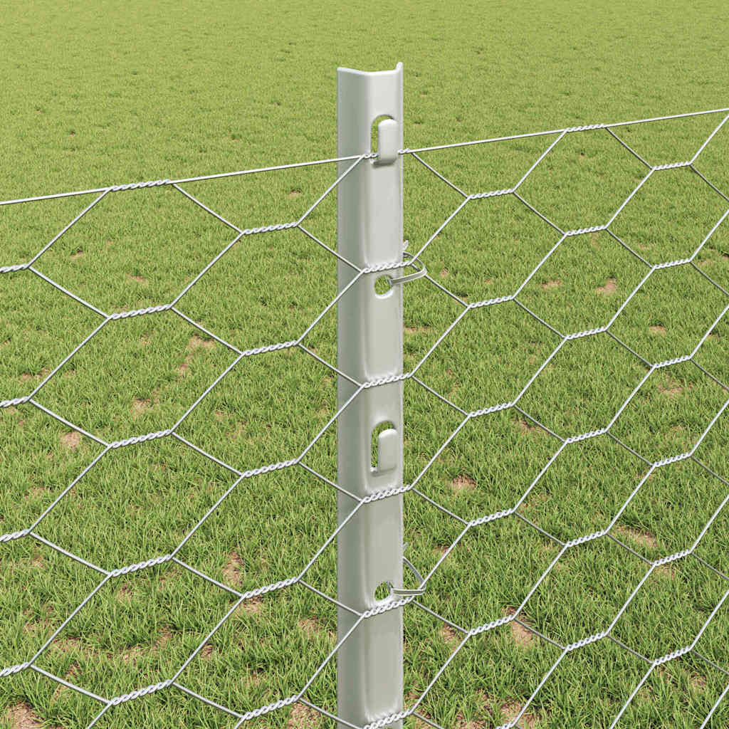 Fence with Post Silver