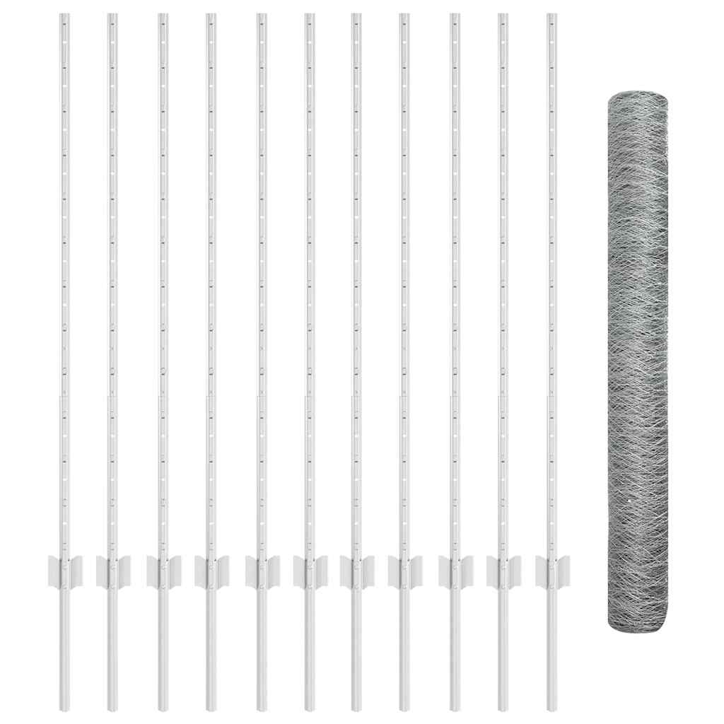 Fence with Post Silver