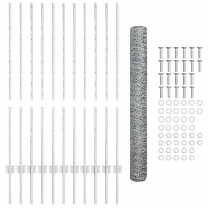 Fence with Post Silver
